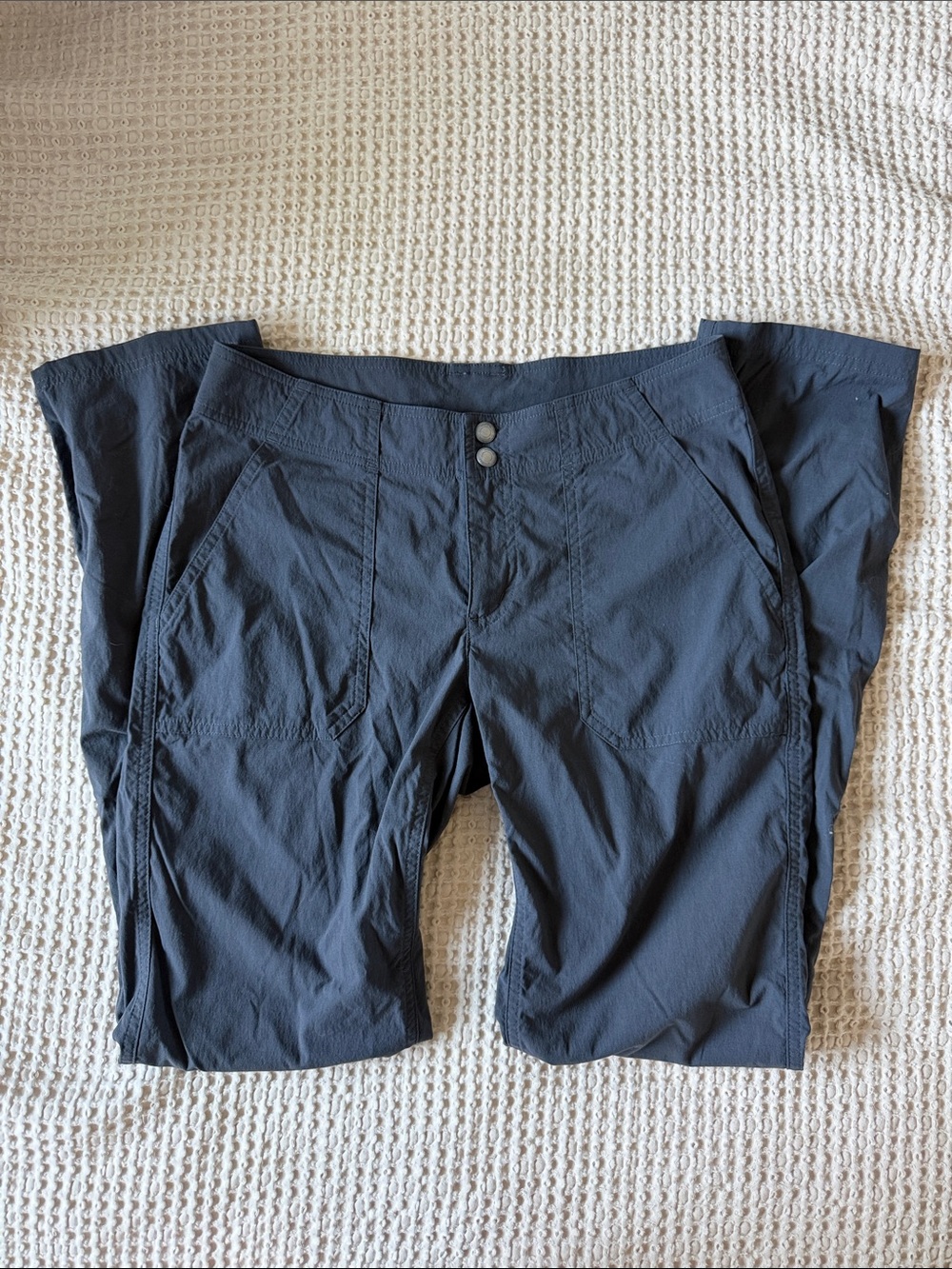 ExOfficio Men's Dark Gray Cargo Pants with Dual-Button Waist